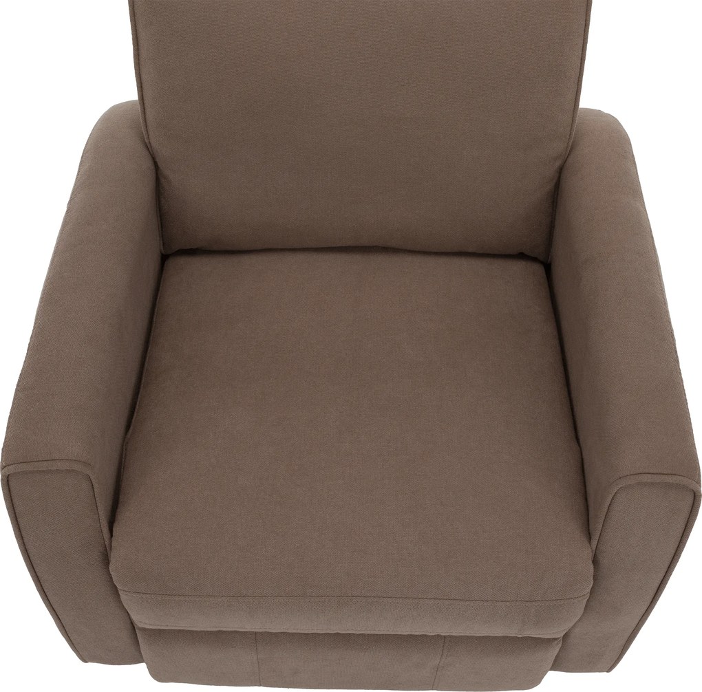 Relax forgószék fotel, szürkésbarna taupe, MEKENZI