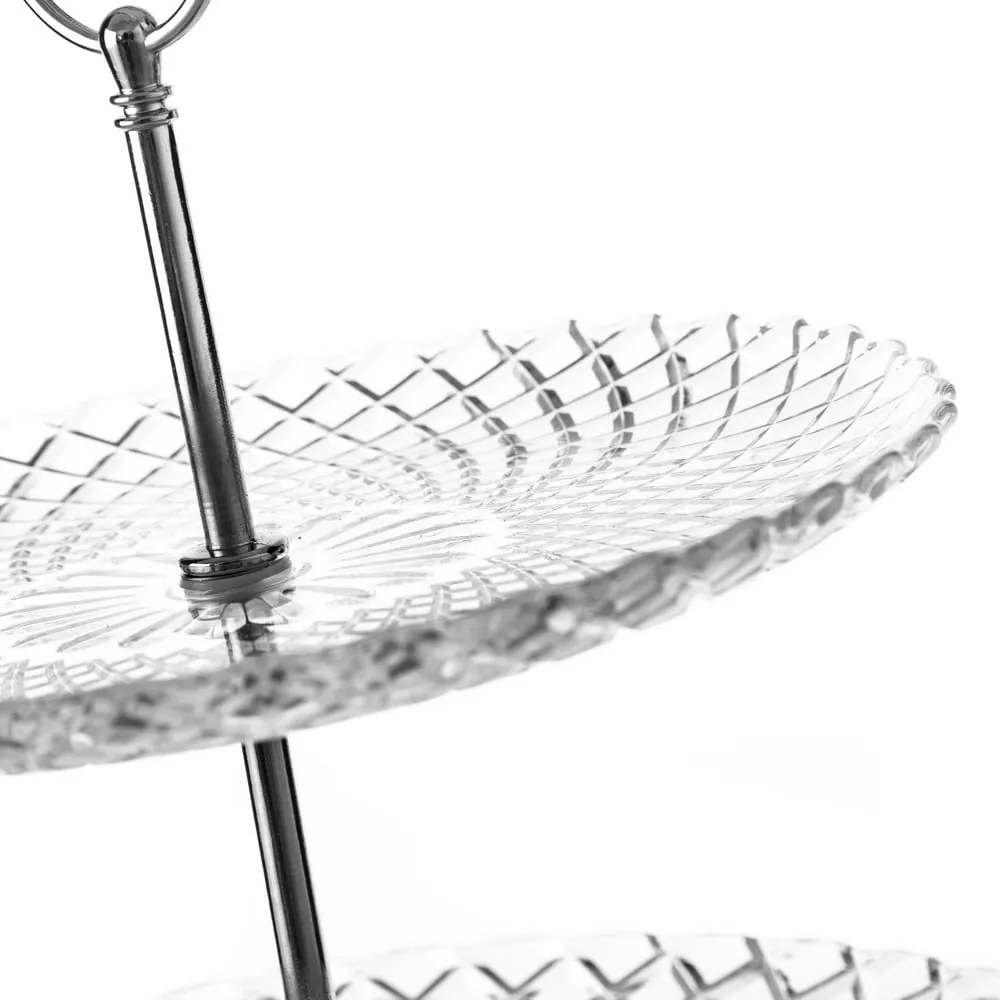 Üveg emeletes kínálótálca Harlequin – Casa Selección