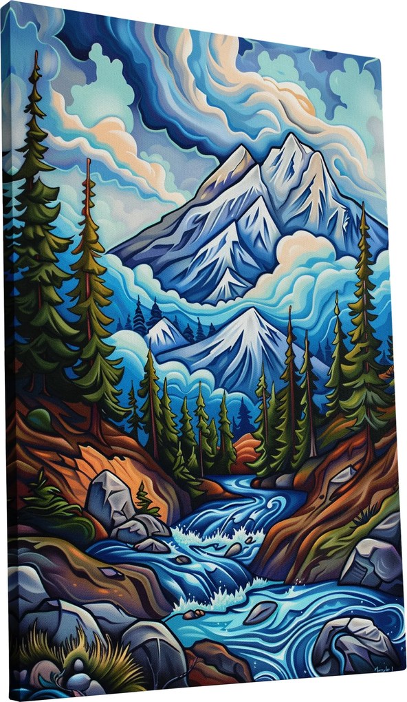 Vászonkép Festői hegyi táj otthon nappali szoba 60x90