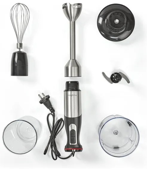 Nedis KAHB400CAL - 4in1 Kézi mixer 800W/230V rozsdamentes acél
