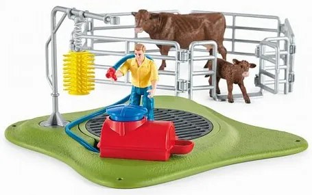 Schleich 42529 Szarvasmarha mosás, 29 cm