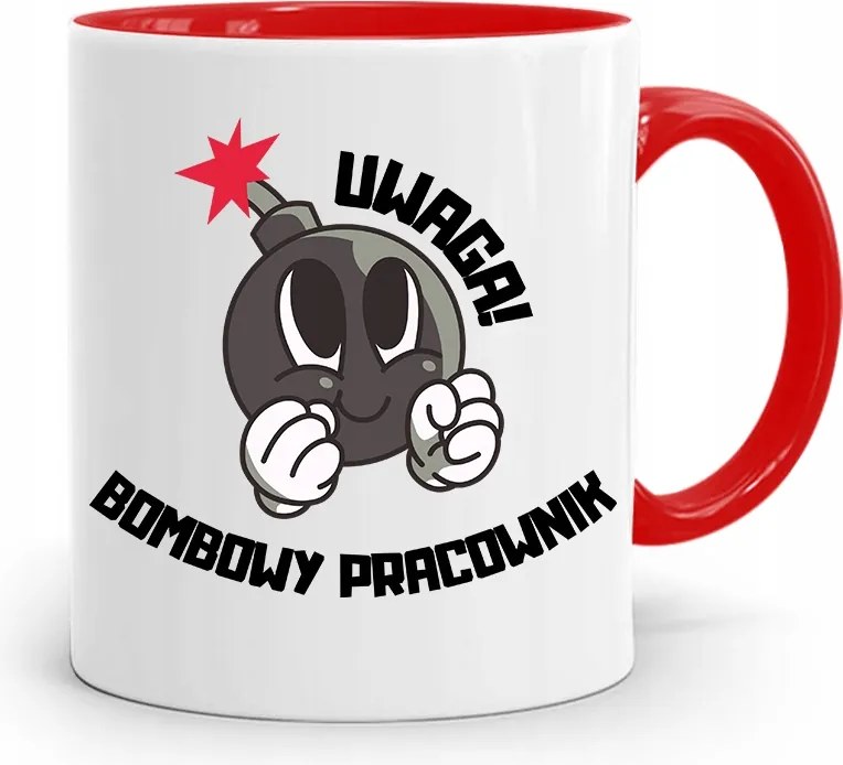 Munkavállalóknak Piros Bomba Munkavállaló Bögre fényképes nyomtatással