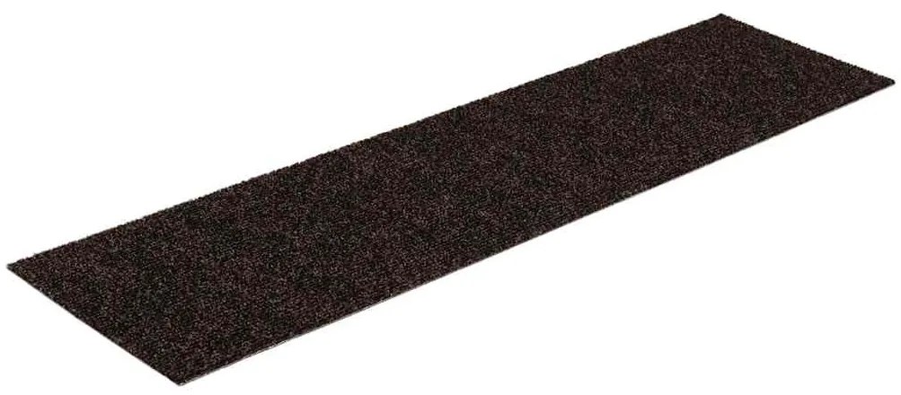 öntapadós lépcsőszőnyegek 30 db sötétbarna, téglalap alakú, 76 x 20 cm
