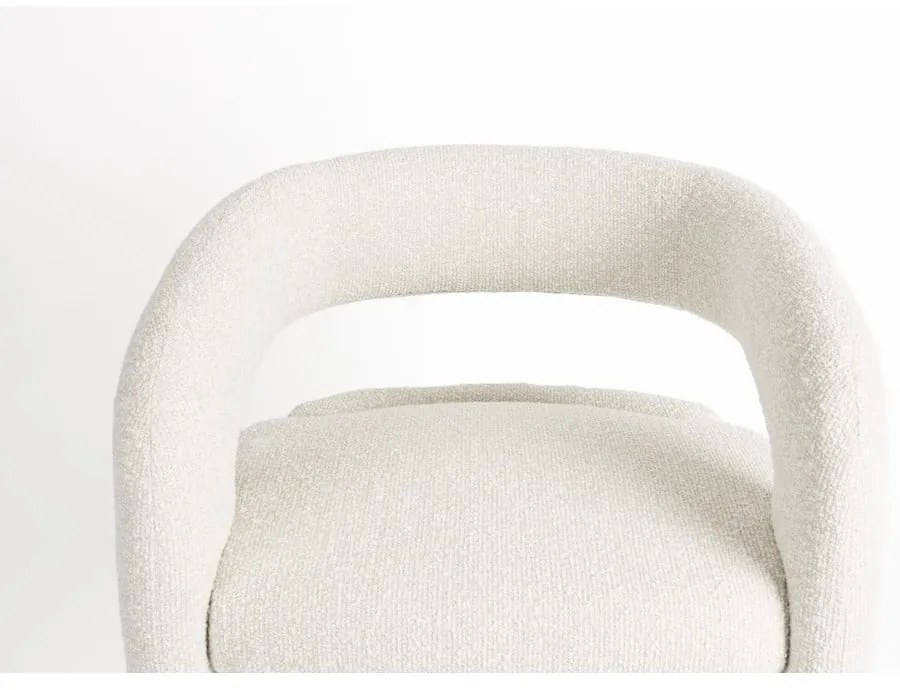 Fehér buklé fotel Nova – White Label