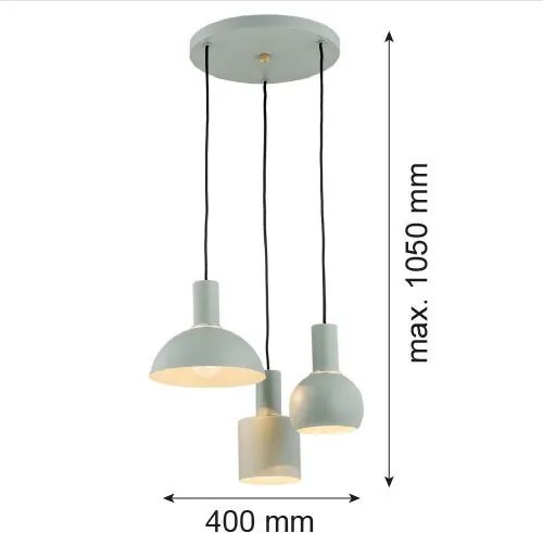 ARGON 1470 SINES Modern Led Függesztett Lámpa Sárgaréz, Zsálya E27 IP20