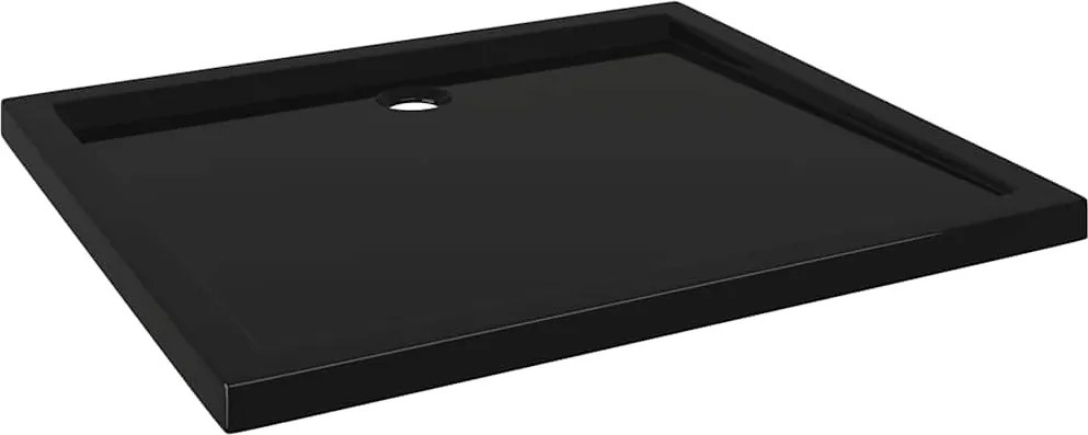 vidaXL téglalap alakú fekete ABS zuhanytálca 80 x 90 cm