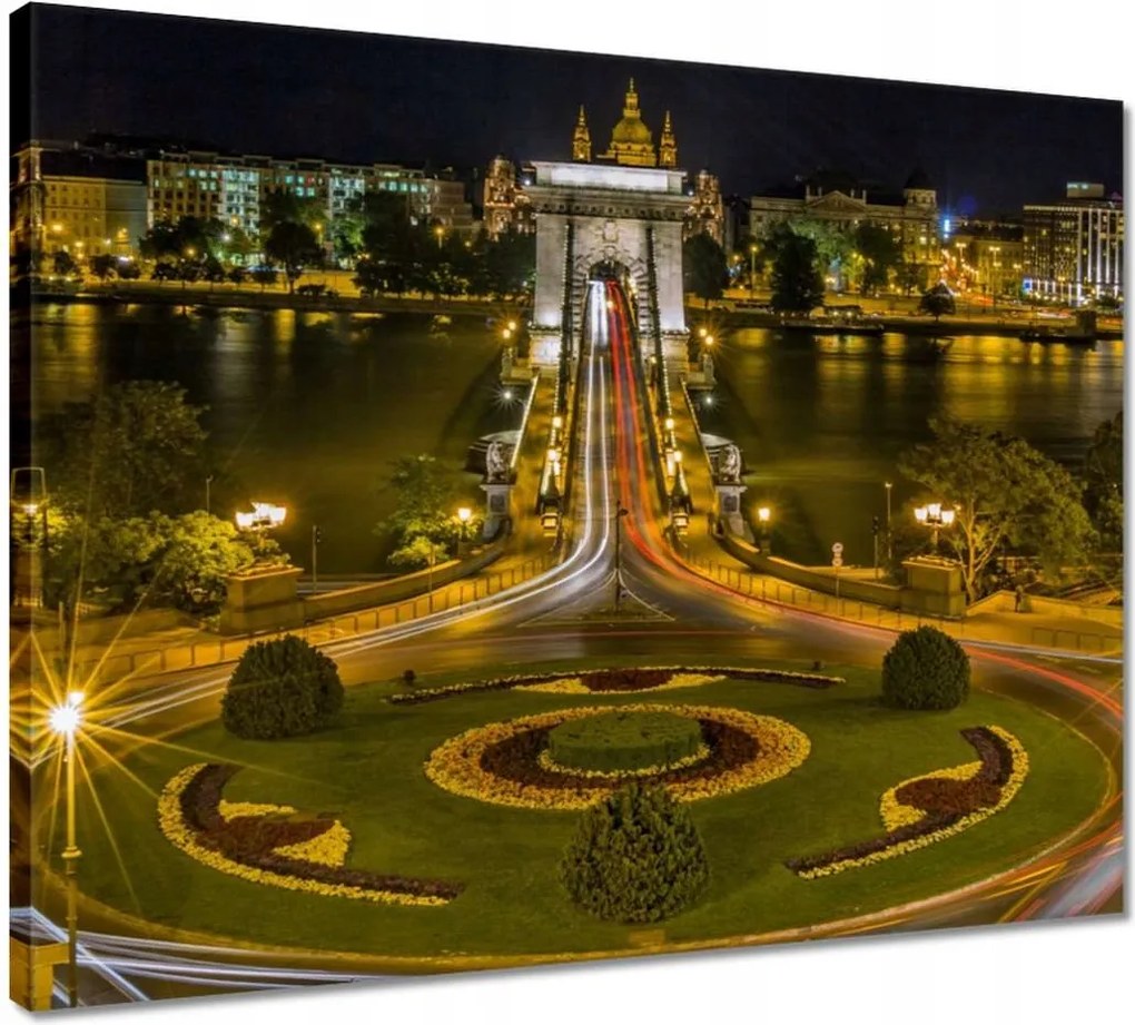 Vászonkép 50x40 Lánchíd Tájkép