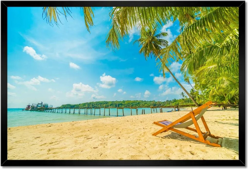 Poszterek keretben 60x40 Strandolás a nyaralás alatt