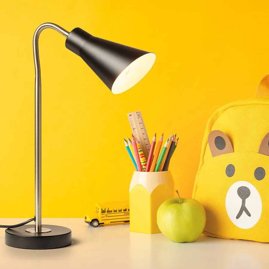 RENDL ANIKA asztali lámpa matt fekete matt nikkel 230V LED E27 15W