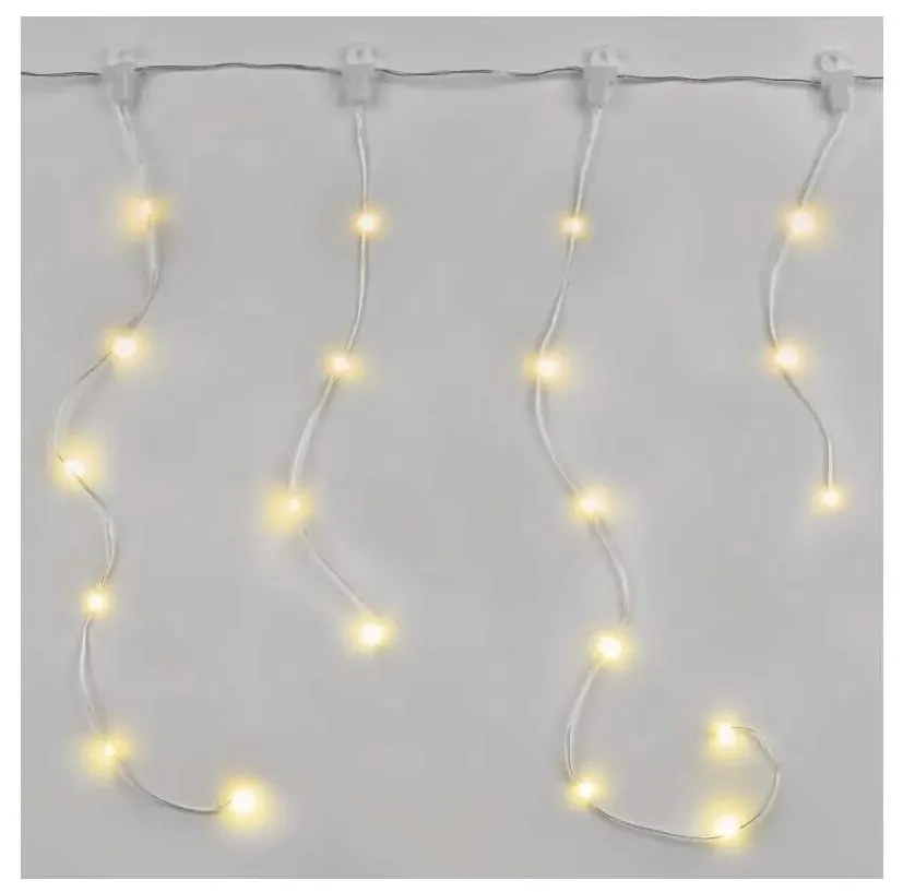 LED kültéri karácsonyi fényfüzér 100 LED, 8 funkció, 7,9x0,7m, IP44, meleg fehér