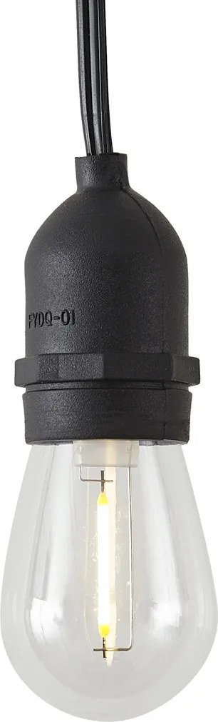 8 méteres bambusz fényfüzér dugóval, 10 LED-del, IP44 - Ibiz