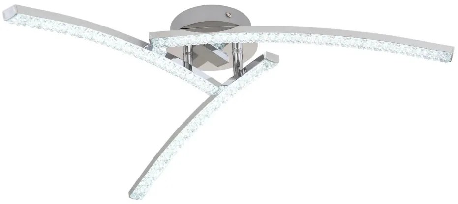 Globo JULES 67169-18IP mennyezetlámpa kristály dekorral, 18W LED, 2700-4000-6000K, 1100 lm, IP44