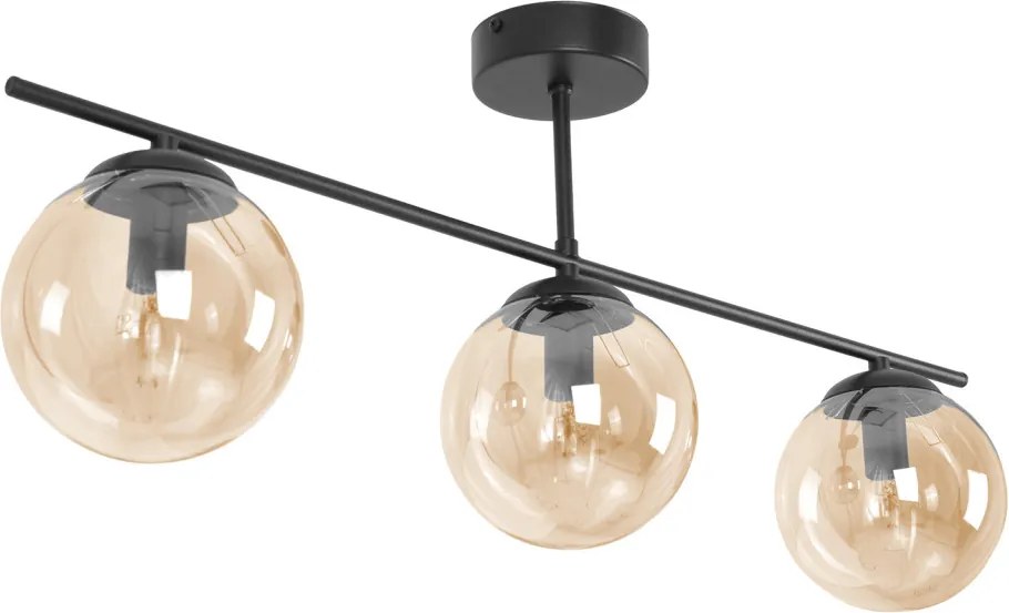 KAJA K-5164 DELTA Fekete Színű Mennyezeti Lámpa 3xE14 10W IP20