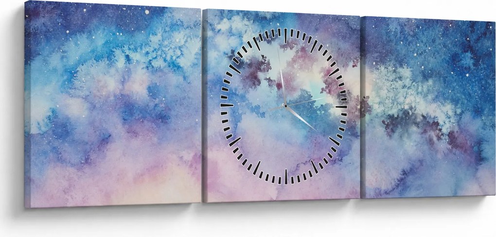 Kép - Milky Way, akvarell (órával) (90x30 cm)