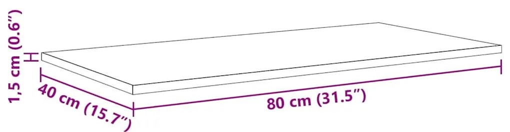 Polcos könyvespolc 4 pcs Barna 80 x 40 x 1.5 cm Faanyag