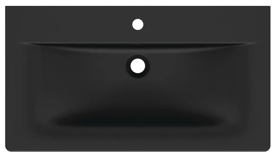 Matt fekete kerámia mosdókagyló 84x46 cm Silk Black – Ideal Standard