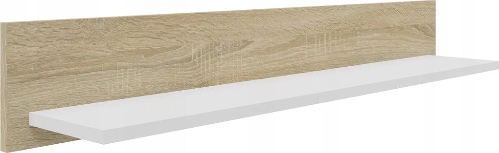 Akasztós polc POL100 fehér-sonoma Ufc könyvek számára