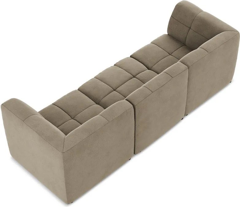 Barna bársony kanapé 255 cm Aloha – Makamii