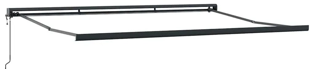 Behúzható napellenző Fekete 400 × 300 cm Szövet, Fém