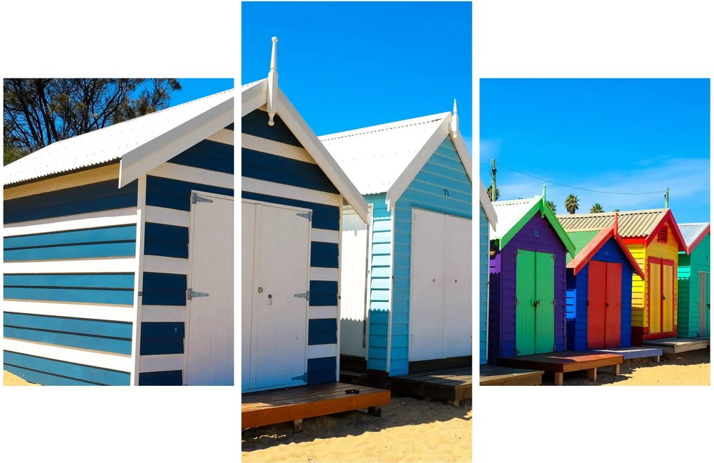 Kép - Brighton Beach, Melbourne, Ausztrália (90x60 cm)
