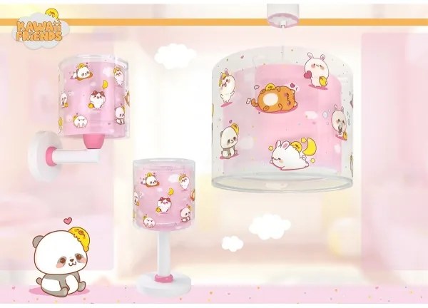 Dalber 41761S - KAWAII FRIENDS LED gyereklámpa 1xG4/4W/230V, rózsaszín