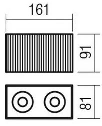 Redo 01-3410 - DELPHI spotlámpa 2xGU10/7W/230V 16,1x8,1 cm fehér