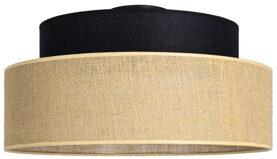 Mennyezeti lámpa BOHO 1xE27/60W/230V átm. 40 cm fekete/bézs