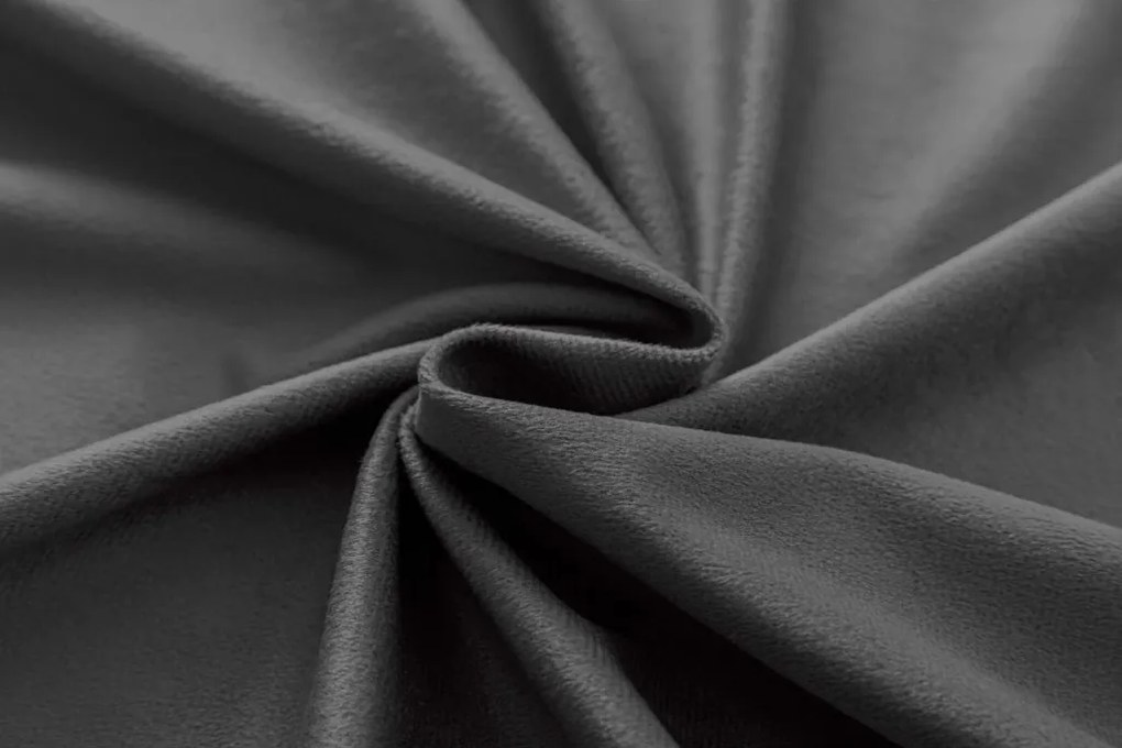 Sötétítő függöny DREAM VELVET 140x250 cm, sötétszürke Felfüggesztés: Fém gyűrűk