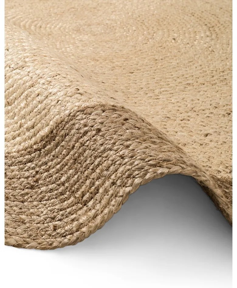 Szürkésbézs kétoldalas kézi szövésű kerek juta szőnyeg ø 160 cm Jutta Greige – Hanse Home