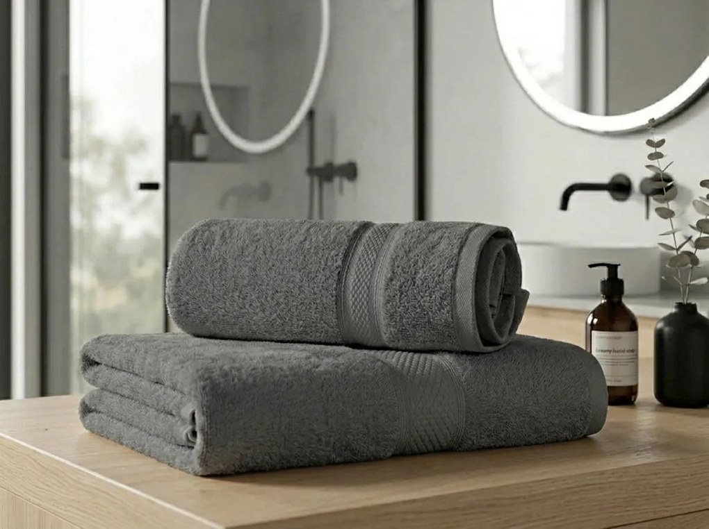 CLARYSSE ELEGANCE törölköző 60x110 cm szürke, 100% pamut