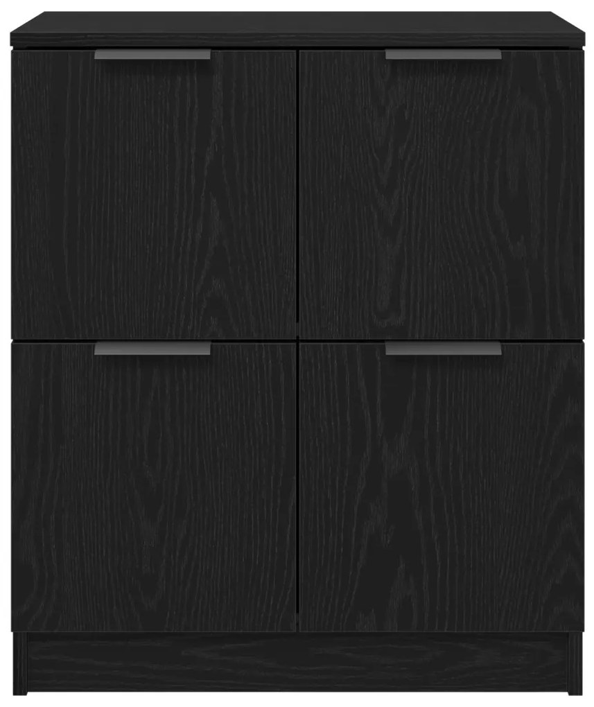 vidaXL Széf Fekete tölgy 60 x 30 x 70 cm Faanyag