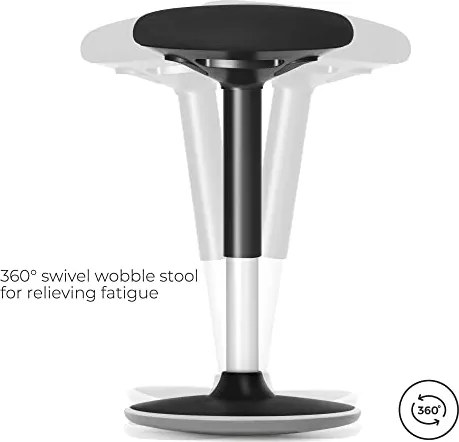 Irodai szék, ergonomikus szék, 56-81 cm magasságban állítható, fekete
