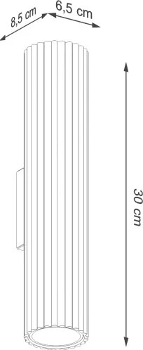 Brilagi - CRESTO LED falilámpa 2xGU10/10W/230V 30 cm fekete