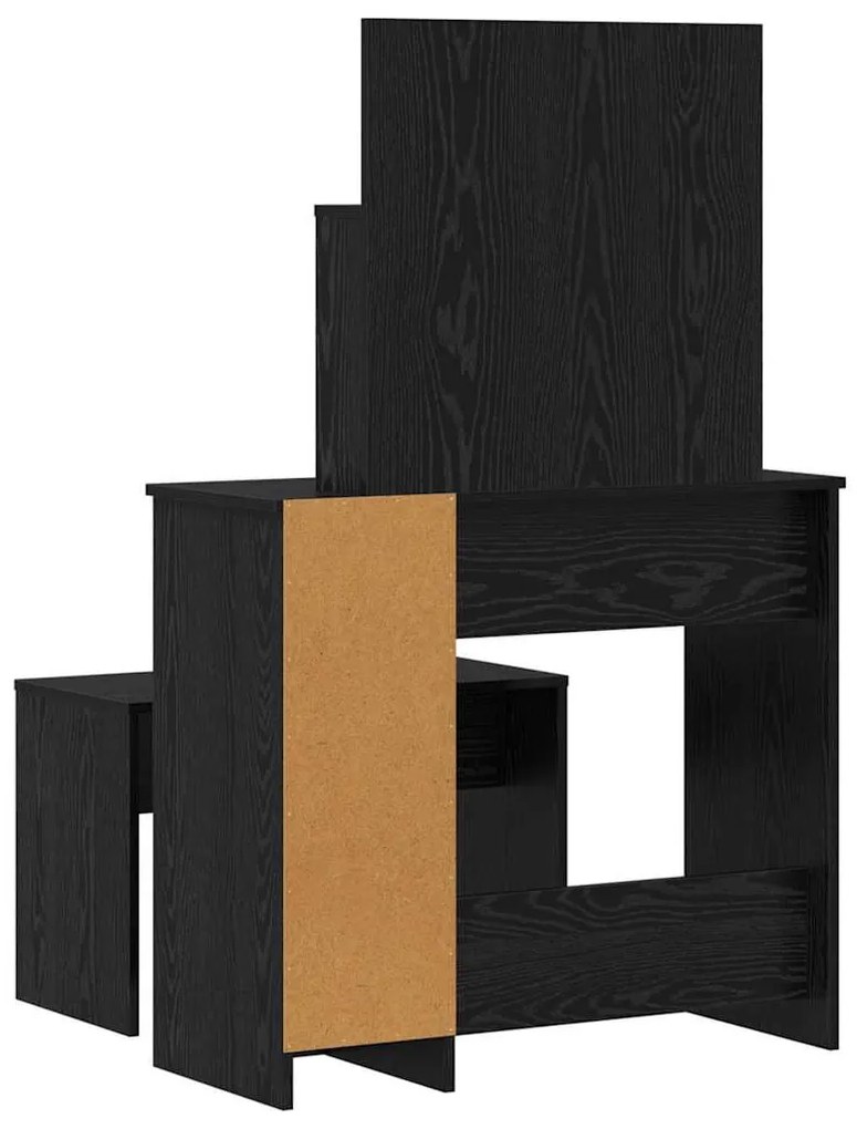 Sminkasztal Készlet Musta tammi 86.5 x 35 x 136 cm Faanyag