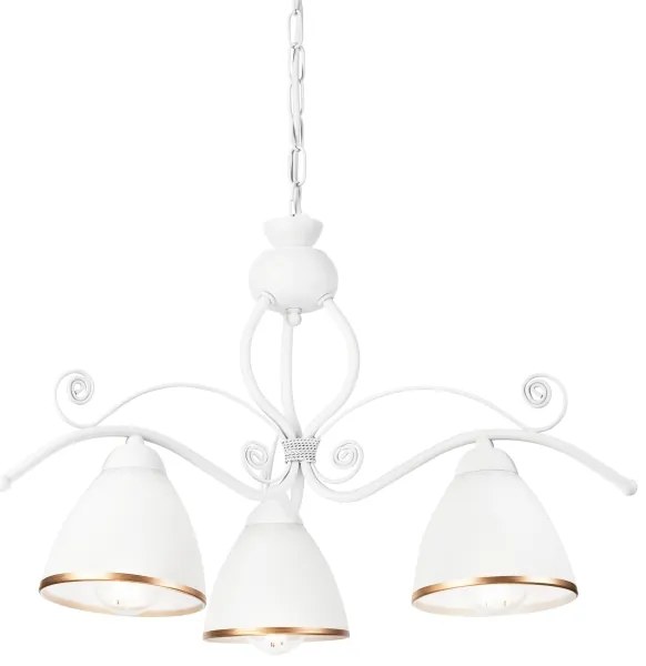 Csillár láncon RETRO II 3xE27/60W/230V fehér