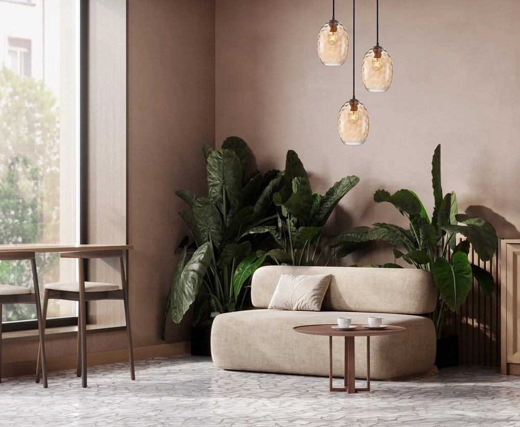 Italux modern függeszték novala borostyán itxpnd-3031-3abroamb