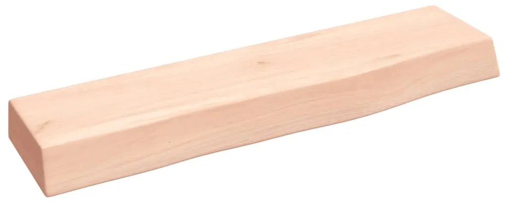 kezeletlen tömör tölgyfa fali polc 40x10x4 cm