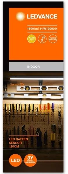 Ledvance - LED mennyezeti lámpa érzékelővel BATTEN LED/14W/230V 120 cm