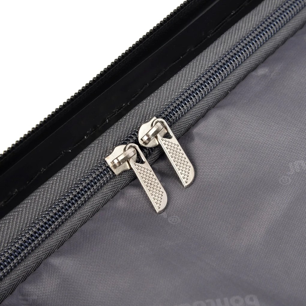 BONTOUR “spinner” nagy duplakerekes gurulós bőrönd, 76x50,5x29,5 cm, fekete