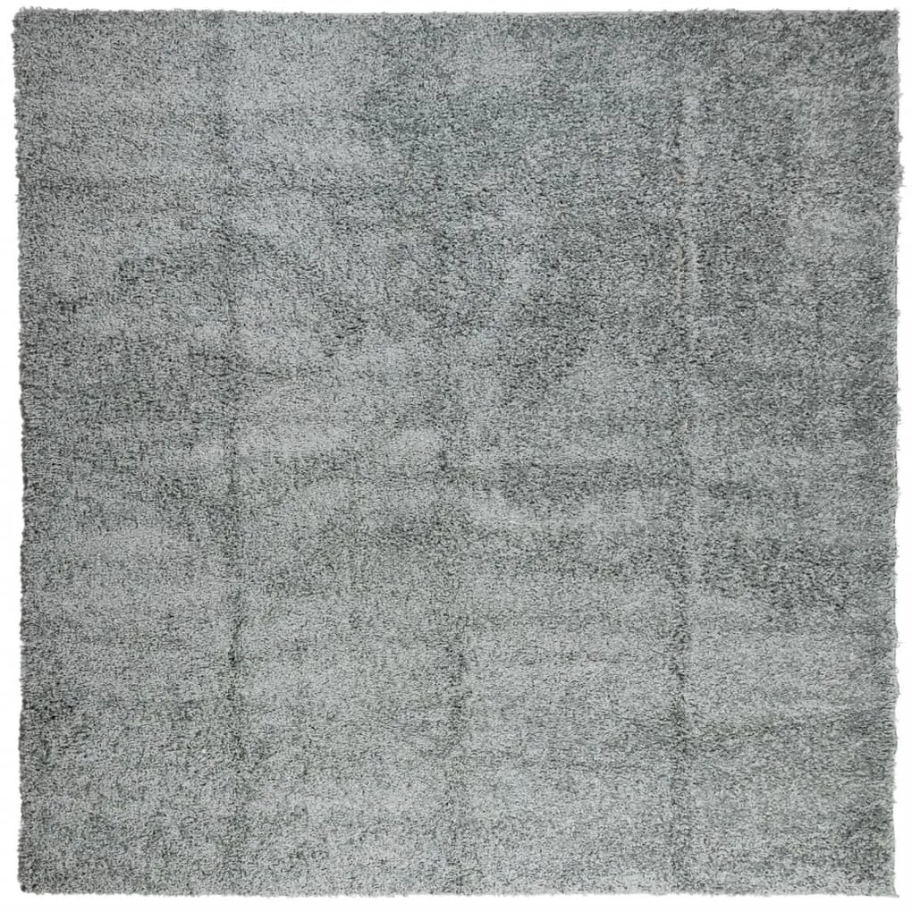 PAMPLONA zöld magas szálú bolyhos modern szőnyeg 120 x 120 cm