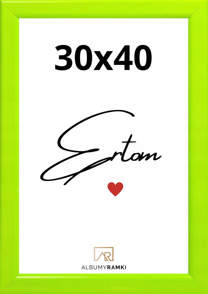 Képkeret 30x40 zöld plexi nagy szilárd univerzális