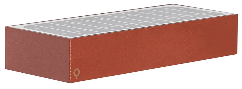 Külső fali lámpa piros, fényerő-szabályozóval és mozgásérzékelővel napelemes - Kayo