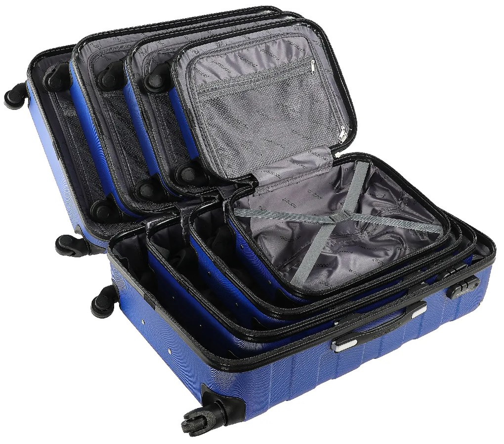 Deuba 4 darabos bőröndszett – kék