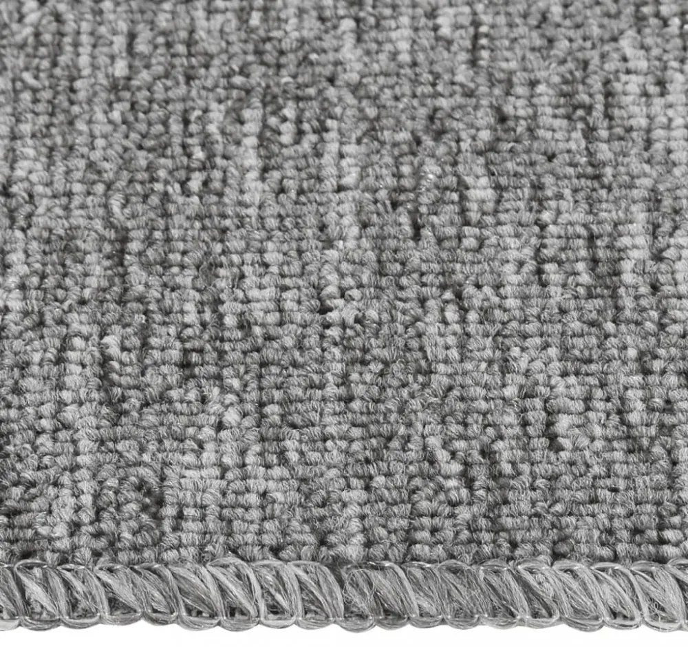 15 db szürke négyszögű csúszásmentes lépcsőszőnyeg 60 x 25 cm