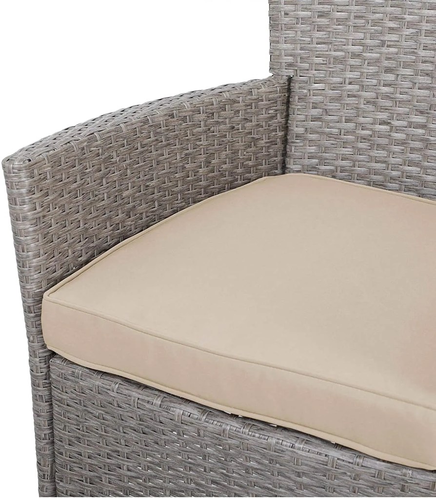 Casaria® Rattan fotel 2 db - krém