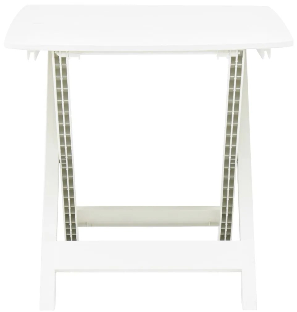 vidaXL fehér műanyag összecsukható kerti asztal 79 x 72 x 70 cm
