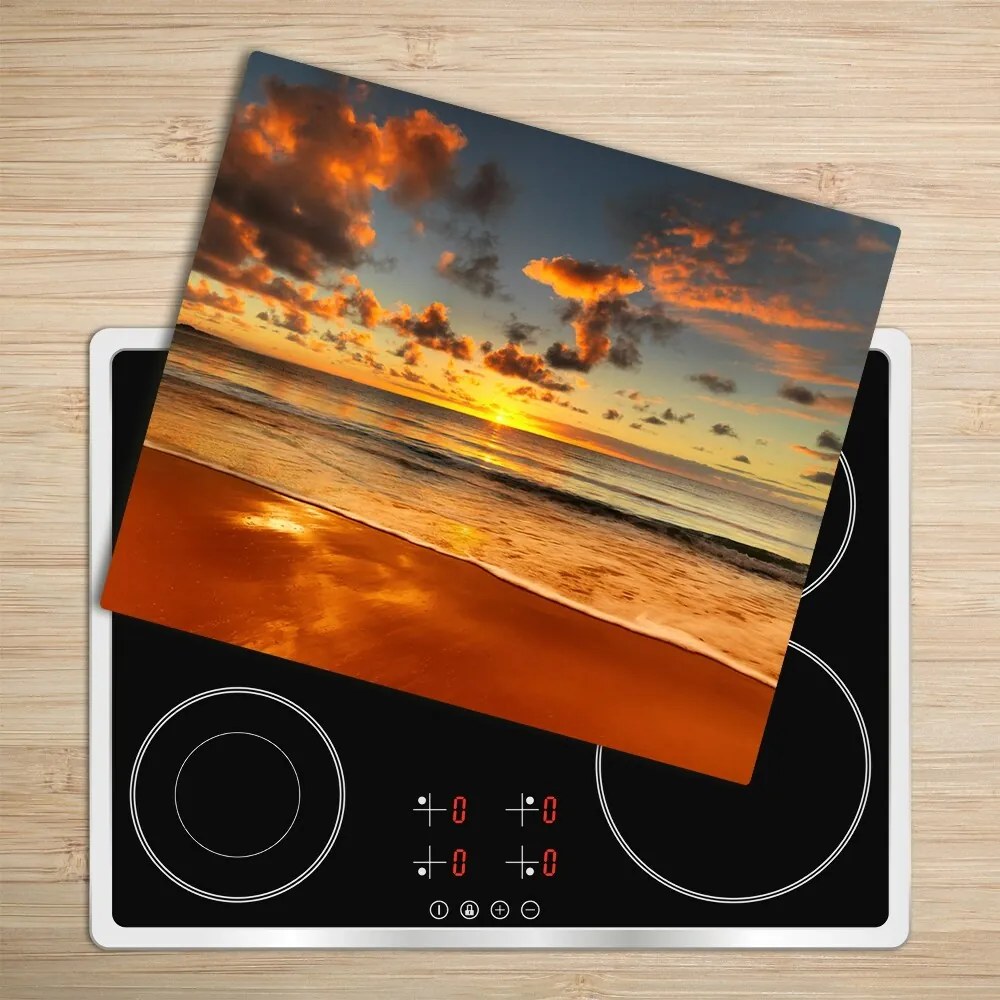 Üveg vágódeszka Sunset Beach 60x52 cm