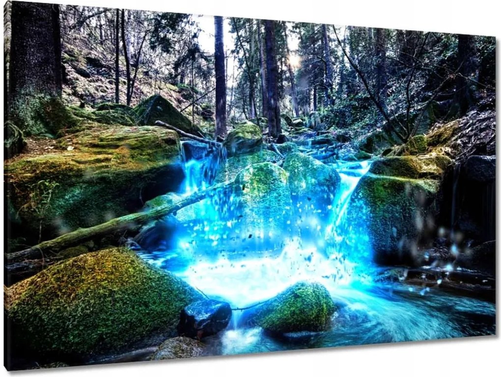 Képek 120x80 Vízesés a folyón Hegyek