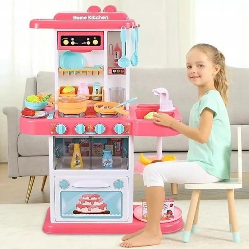 ProCart® Multifunkcionális konyha gyerekeknek, főzőhanghatások, lámpák, mosogató, 72x51,5x23,5 cm