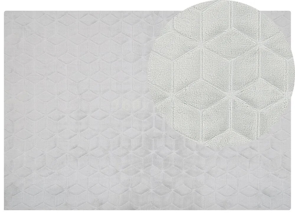 Menta-szürke műnyúlszőrme szőnyeg 160 x 230 cm THATTA Beliani